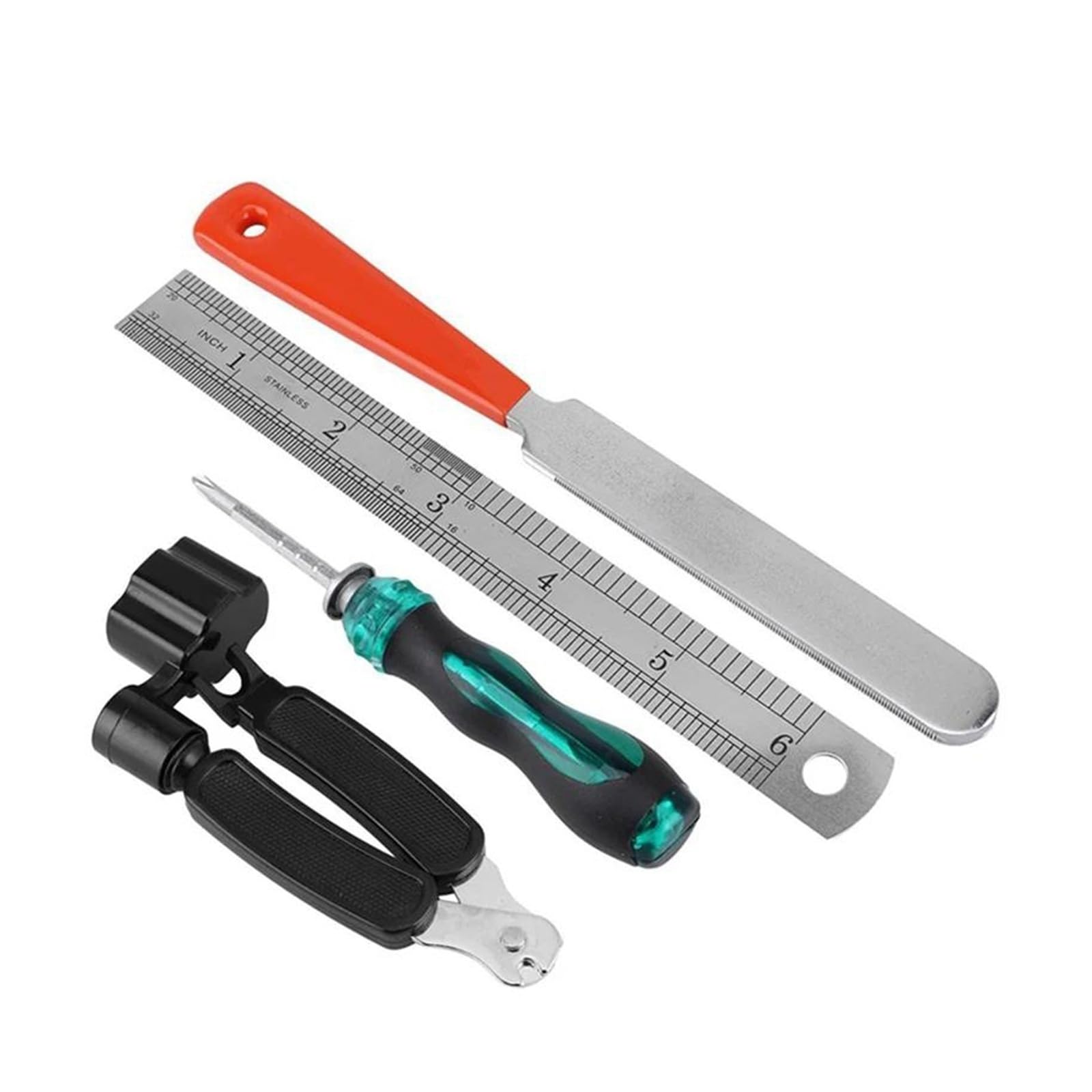Herramientas de guitarra Juego de herramientas para guitarra regla niveladora de cuerdas herramienta para afilar trastes