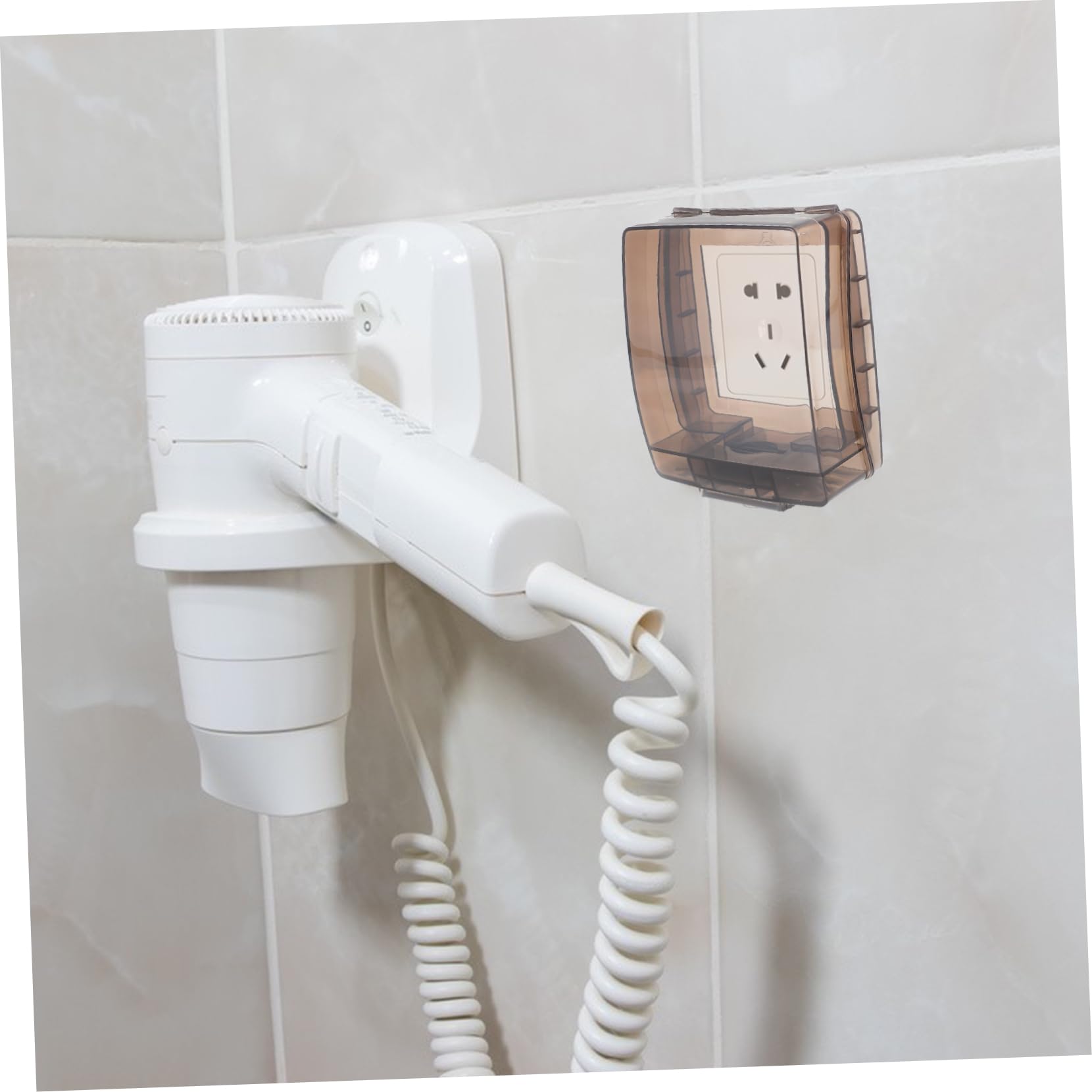 SEWOART 2 Sets Switch Socket Cover Electrical Outlets Protector Power Outlet Socket Cover Plate Single Gang Cover Electrical Outlet Covers Socket Waterproof Protection Outdoor Black PC