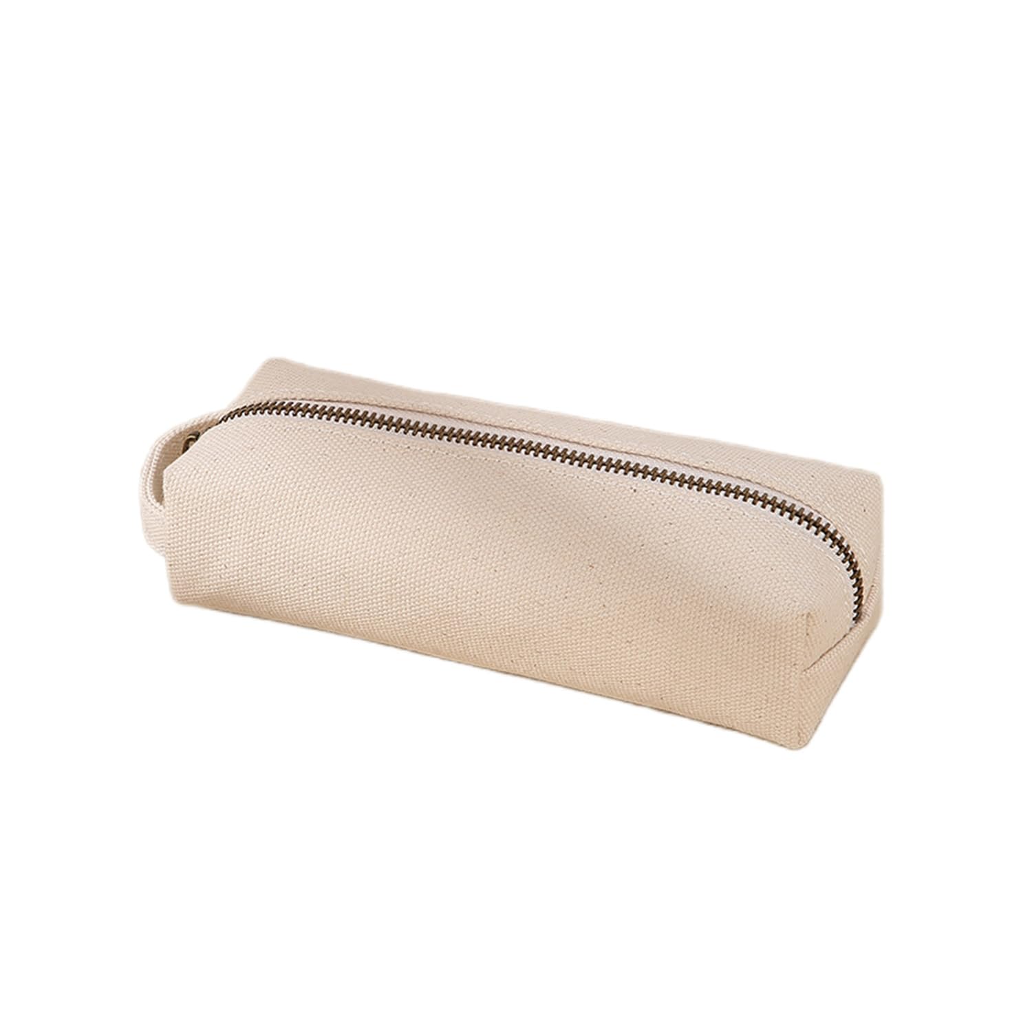 YONBEN Pencil Case Soft School Pencil Pouch Bag for Easy Carry Stylish and Durable (Beige/Canvas) — image 1
