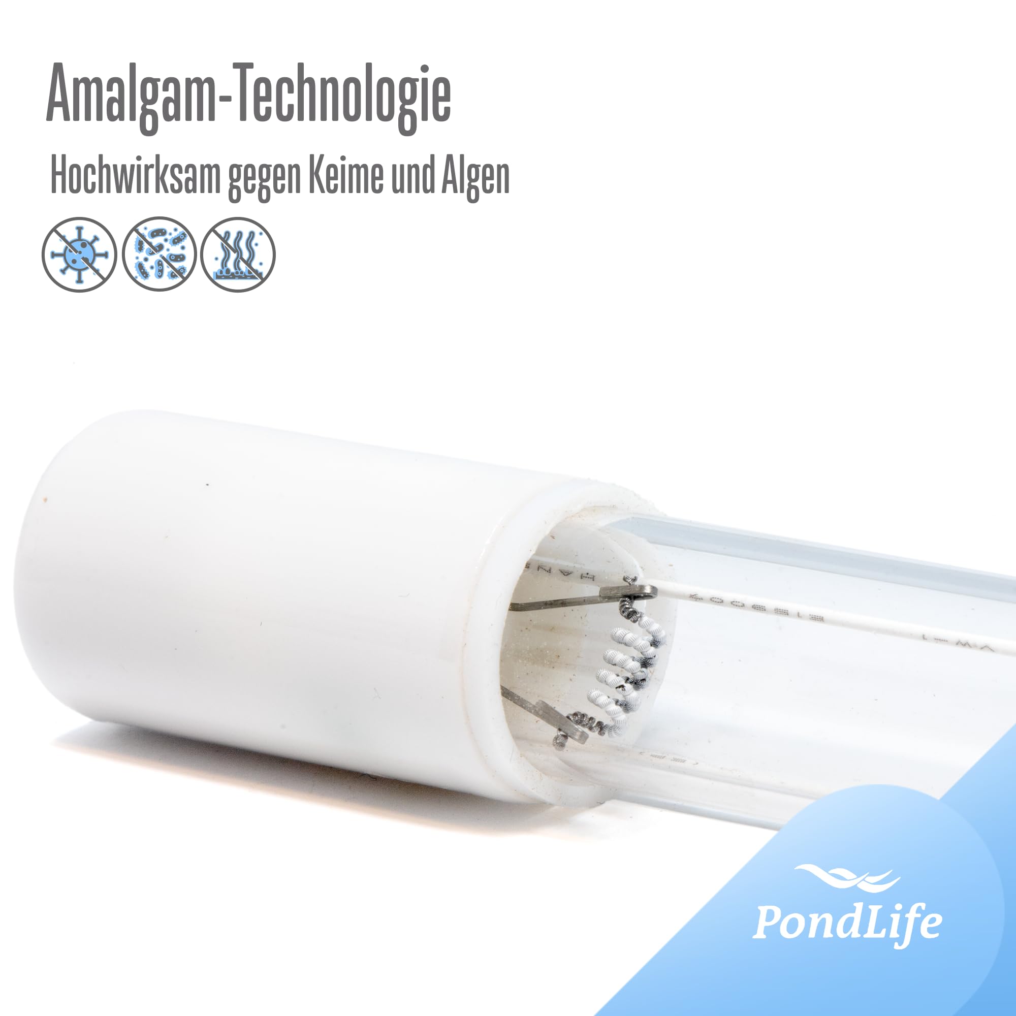 Pondlife UVC Amalgam-Ersatzröhre 80 Watt Tauch UVC gegen Algen im Teich
