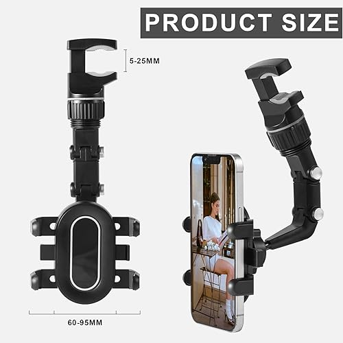 Miniatura 2 de Rotatogrip - Soporte para teléfono, soporte giratorio de 360 grados, soporte para teléfono celular, multifuncional, espejo retrovisor, soporte para