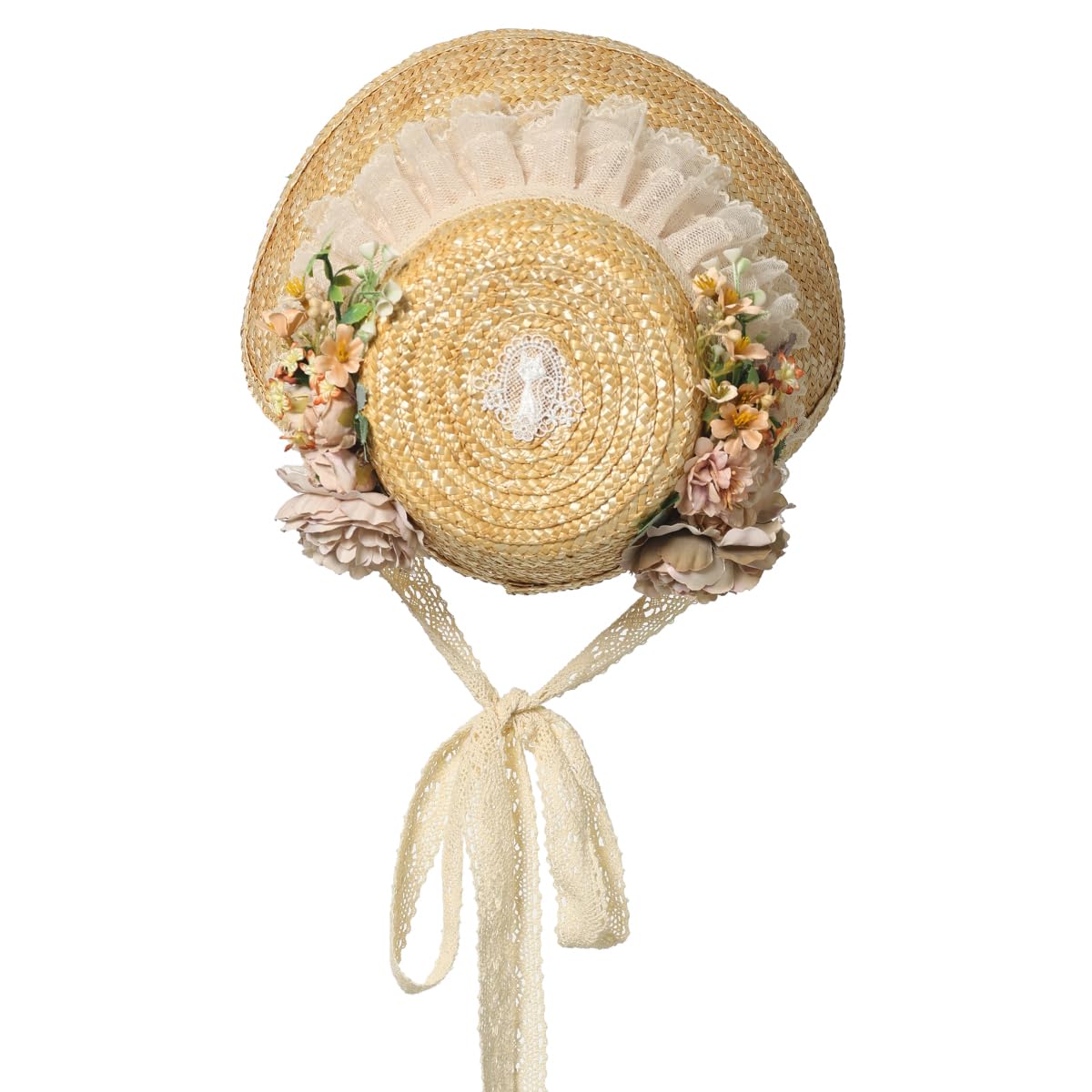 COSDREAMER Cappello Vittoriano da Donna, Stile Vintage, da tè, con Fiori