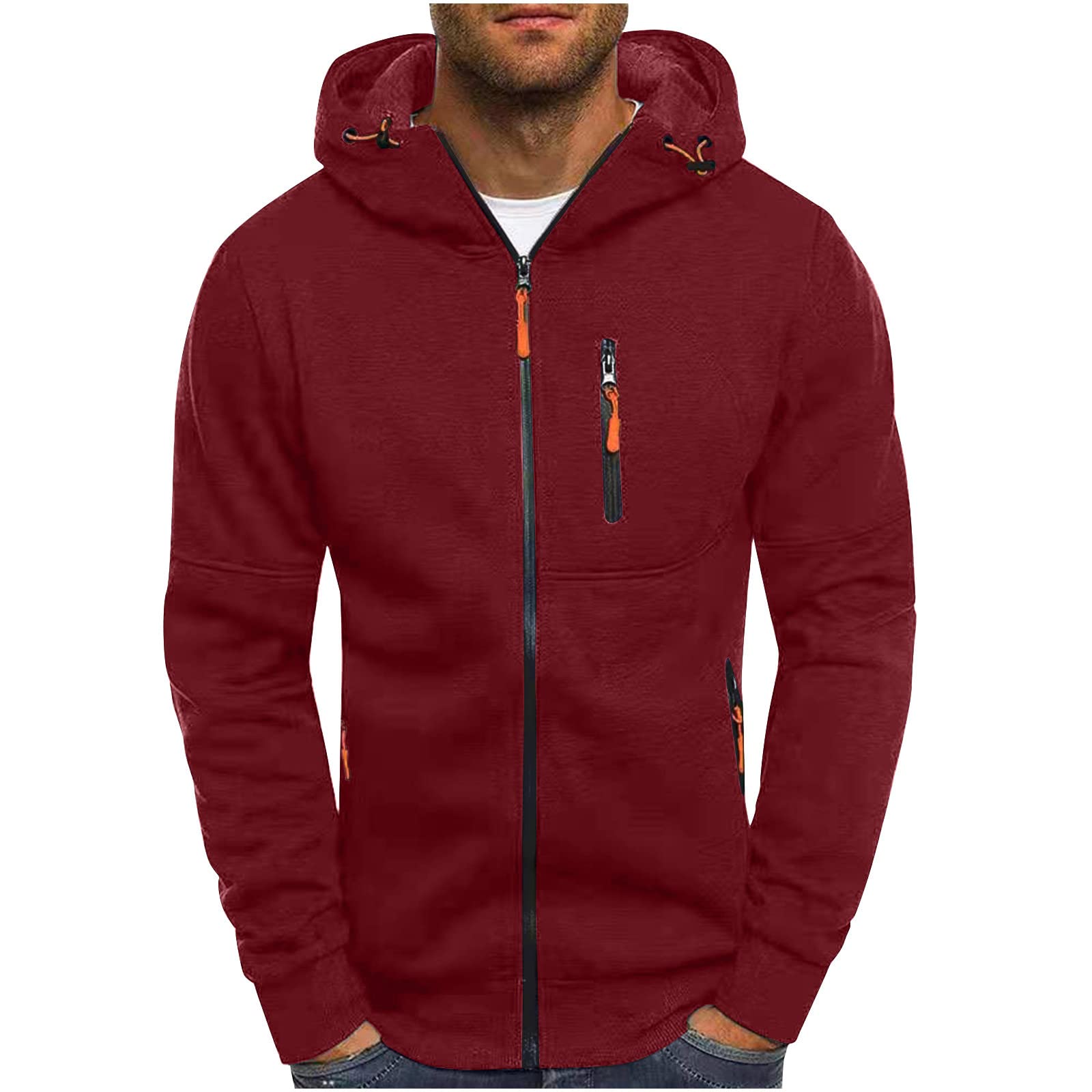 Felpa Uomo Con Zip E Cappuccio Giacca Sportivo Invernale Caldo Comfort | Giacca Uomo Perfetta Per Trekking Sport E Tempo Libero, Design Funzionale Per Attività Outdoor Nelle Giornate Fredde