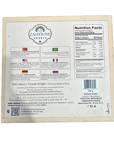 Miniatura 5 de Zaitoune Delicias turcas de primera calidad, hechas con crema de pistacho, dulce agrio, exquisitas barras de Baklava de confitería, hechas a mano de