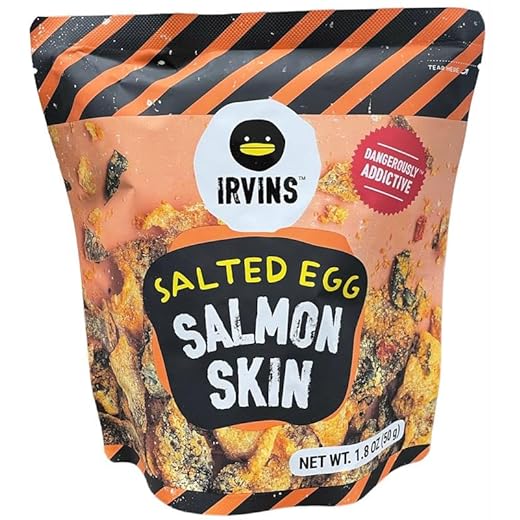 Salted Egg Salmon Skin Chips