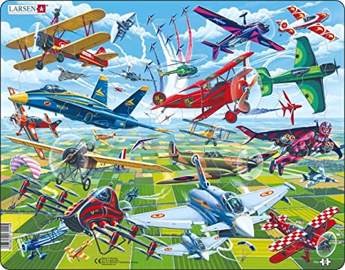 Larsen Puzzles Airplane Show 64 Piece Children's Jigsaw Puzzle