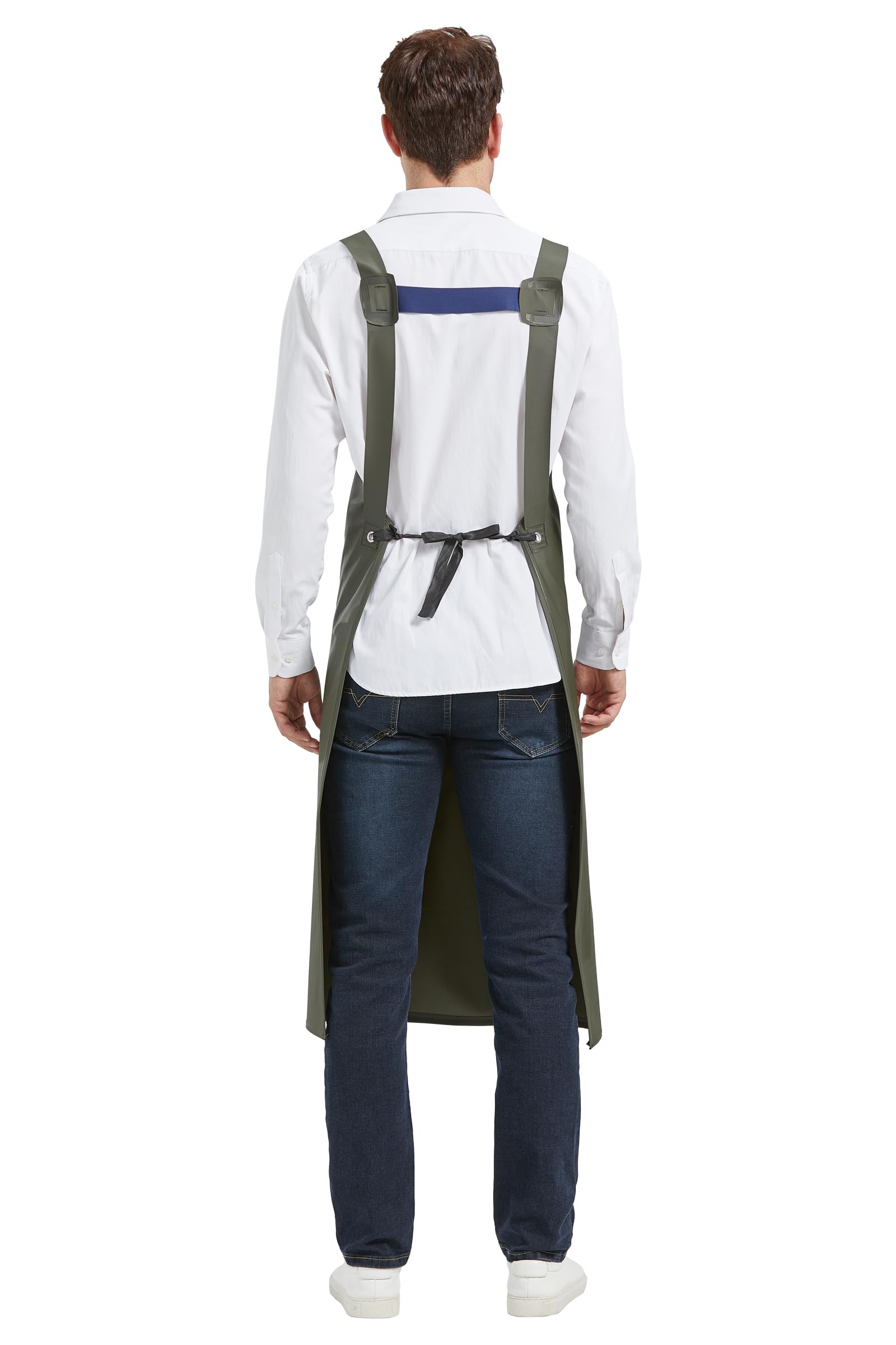 Nanxson Unisex Herren Schürze wasserdicht atmungsaktiv Schürze Fleischerschürze Metzgerschürze Arbeitsschürze CFS0005