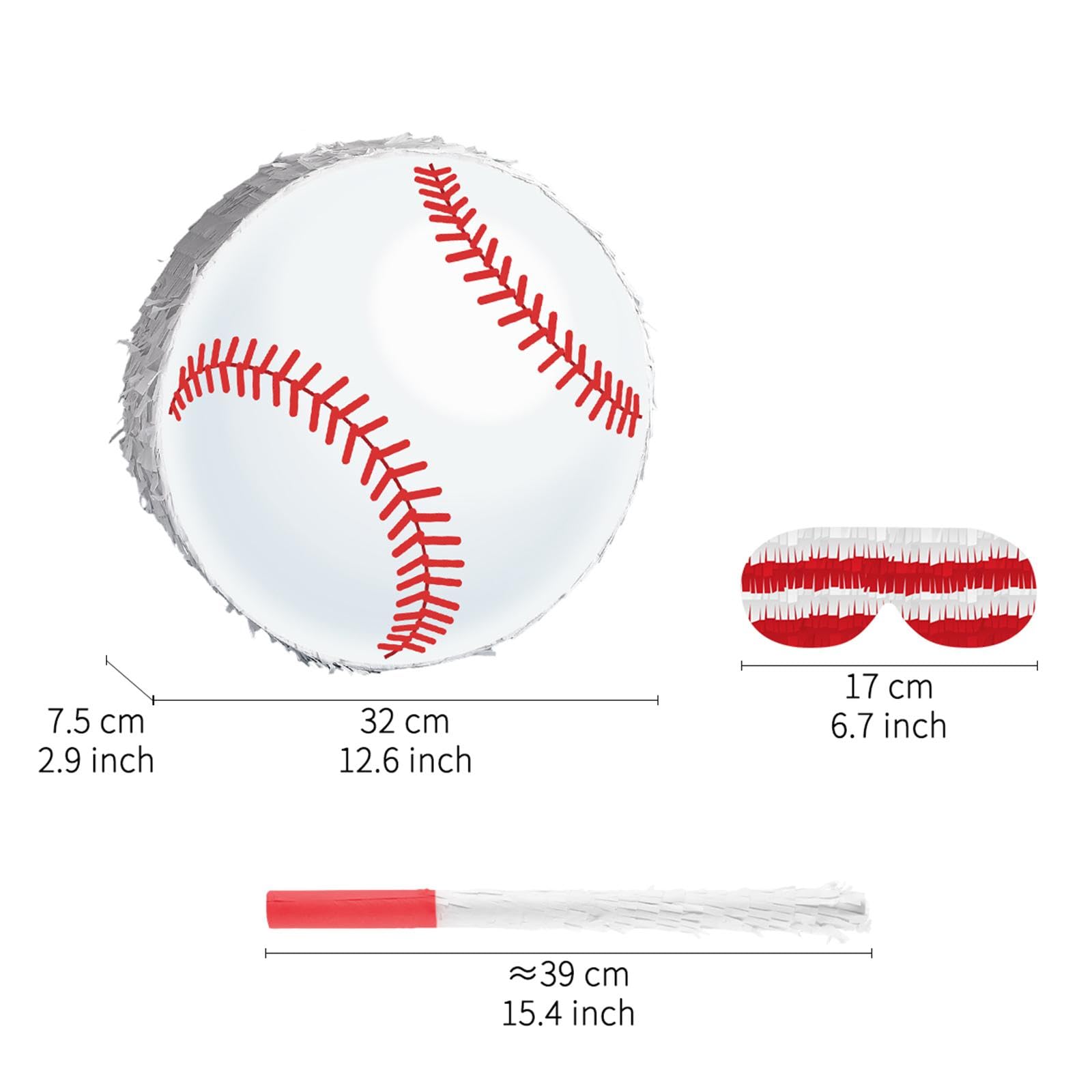 Da Baseball per Bambini E Bambine, Ideale per Feste Al Chiuso E All'aperto, con Mazza E Benda Sugli Occhi.