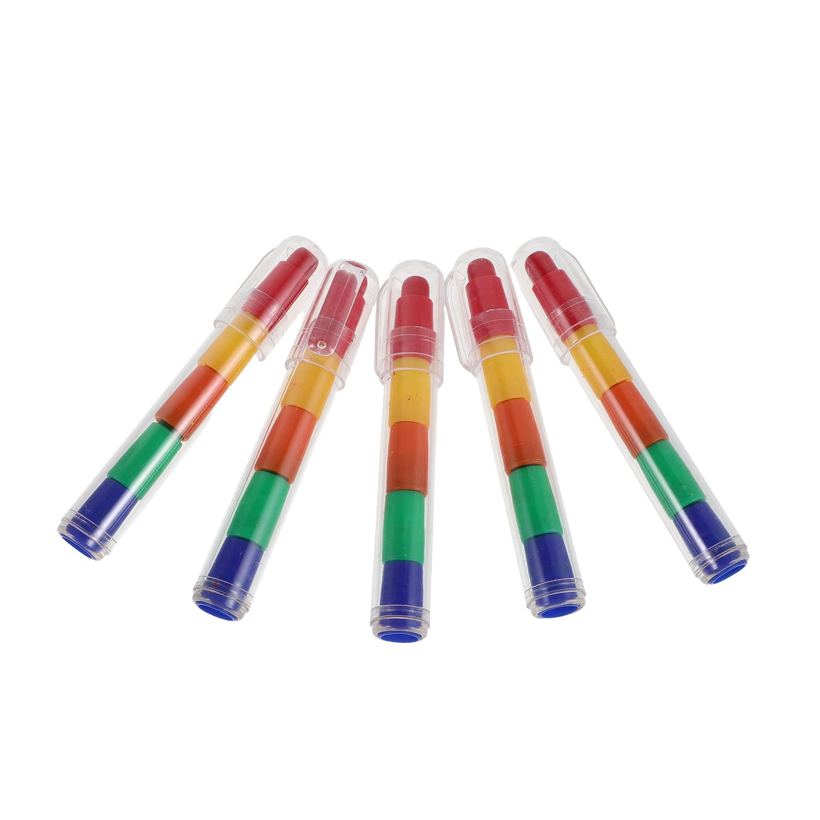 Crayones apilables de plástico Healeved de cinco colores 8