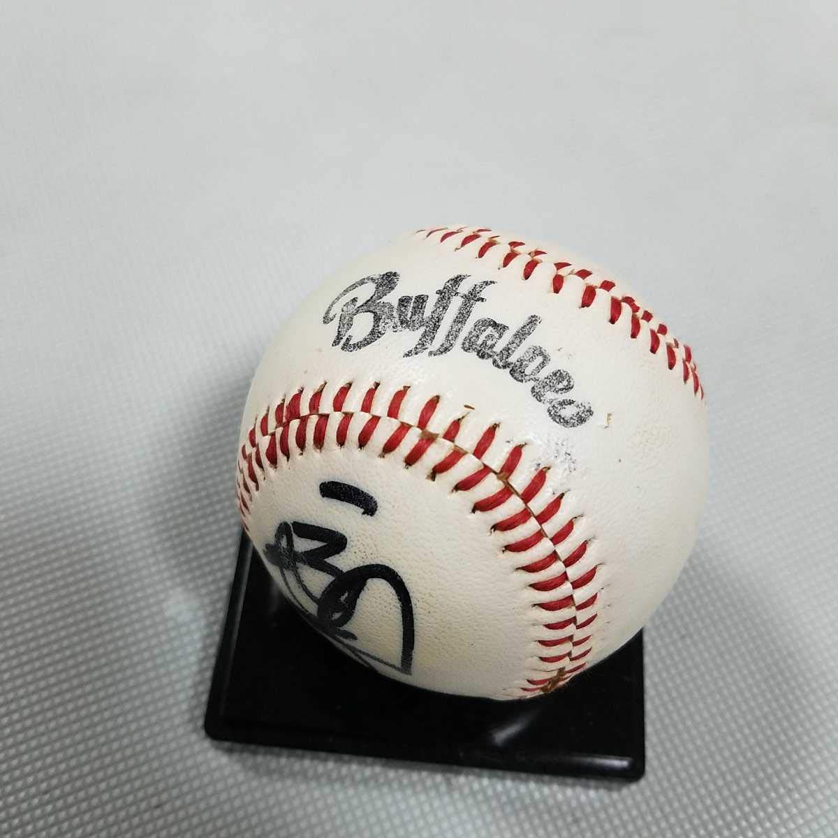 近鉄バファローズ 鈴木啓示投手直筆サイン球団ロゴボール 現役時代 草