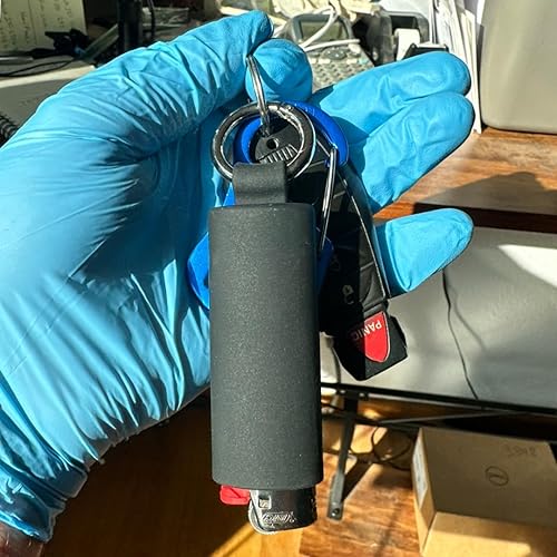 Miniatura 5 de Llavero con soporte para encendedor con clip de resorte, compatible con encendedores BIC J6 de tamaño completo, encendedor no incluido, llavero más