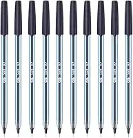 Kit 10 Canetas Esferográfica Scrit Ponta Agulha 0.7mm (Preto)