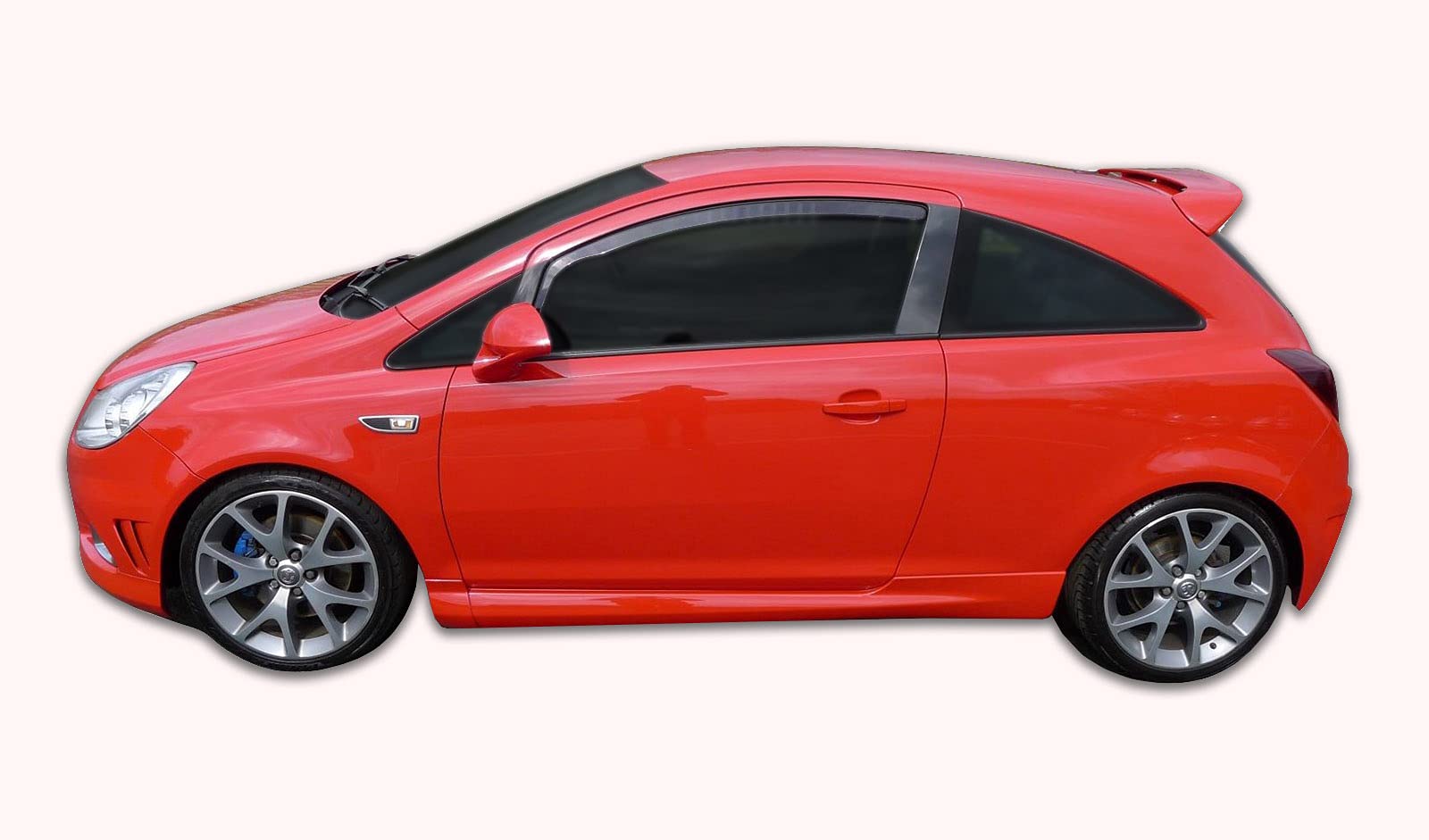 SCOUTT J&J Automotive GP Windabweiser passend für Opel Corsa D/E 3-Türer 2006-2019 2tlg, Vorne und Hinten Regenabweiser Passform Getönt Schwarz