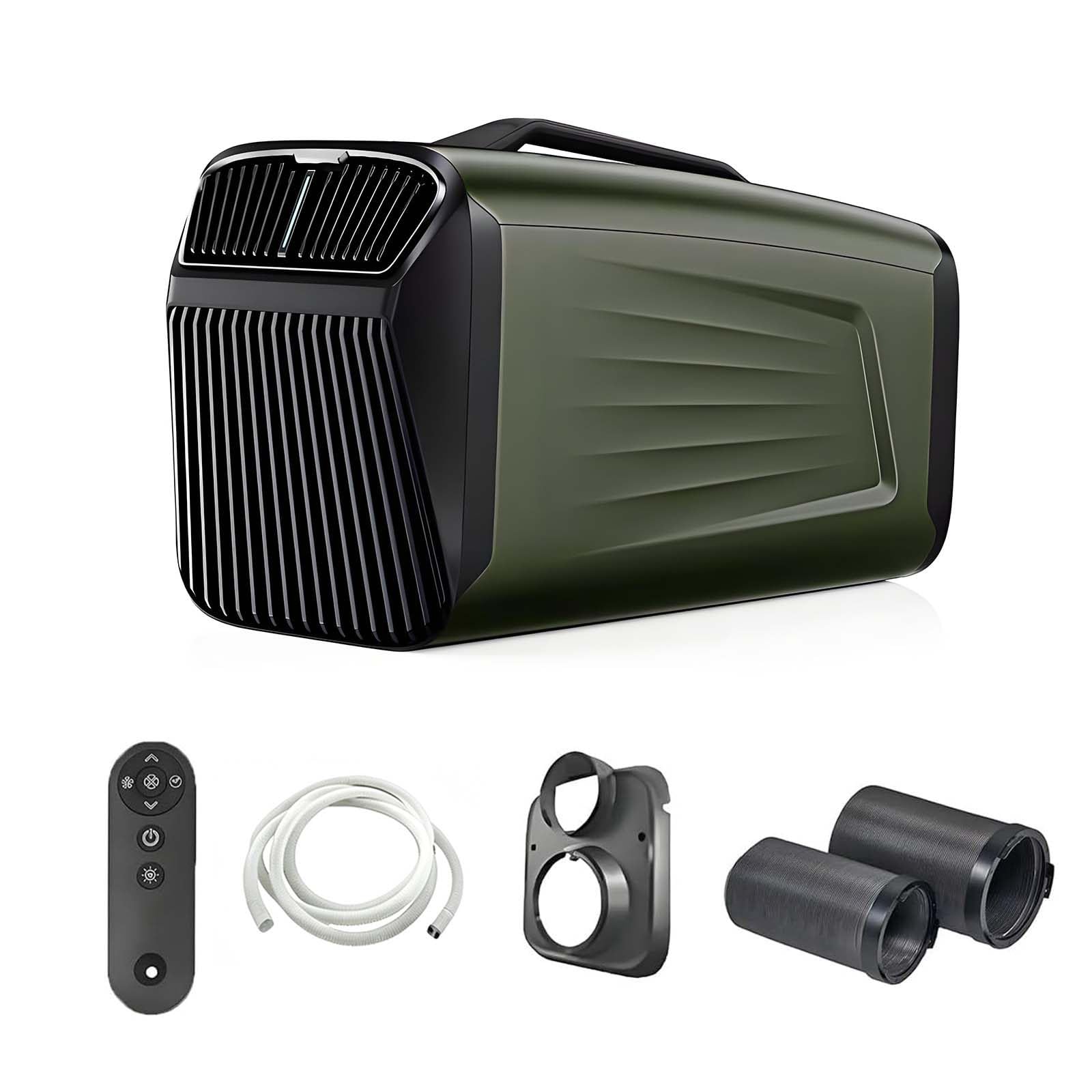 QFGain Tent Truck Cab Portable Air Conditioner 5200BTU Strong Cooling No-Drain Green