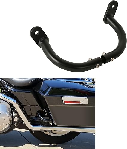Miniatura 8 de TCT-MOTORPARTS Soporte de protección de alforja con bracket se adapta a Harley Touring FLHT modelos 97-08