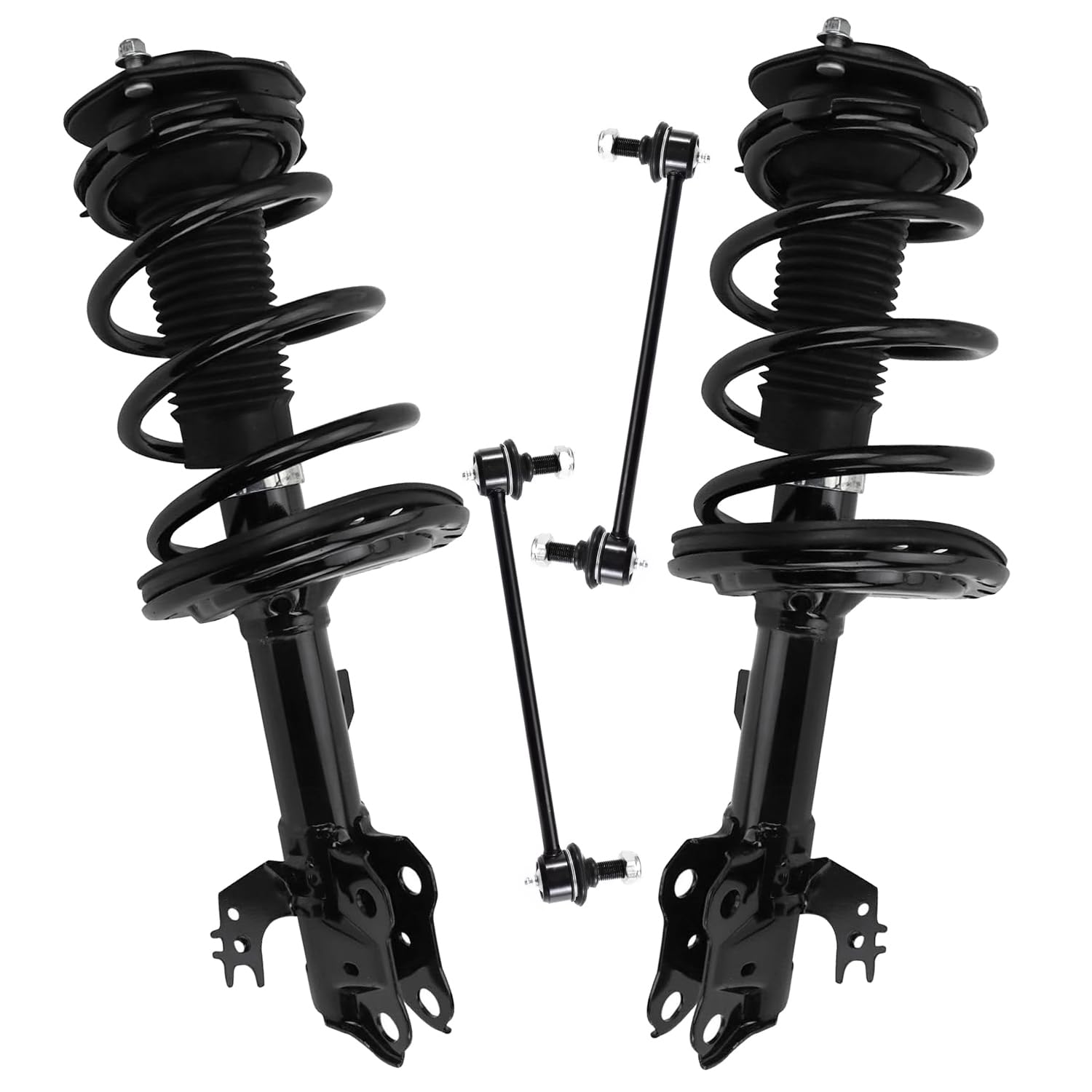 Detroit Axle - 4pc Front Struts Sway Bars for 2013-2015 Toyota Avalon, 2 Struts with Coil Spring Assembly 2 Sway Bar End Links 2014 Replacement Suspension Kit