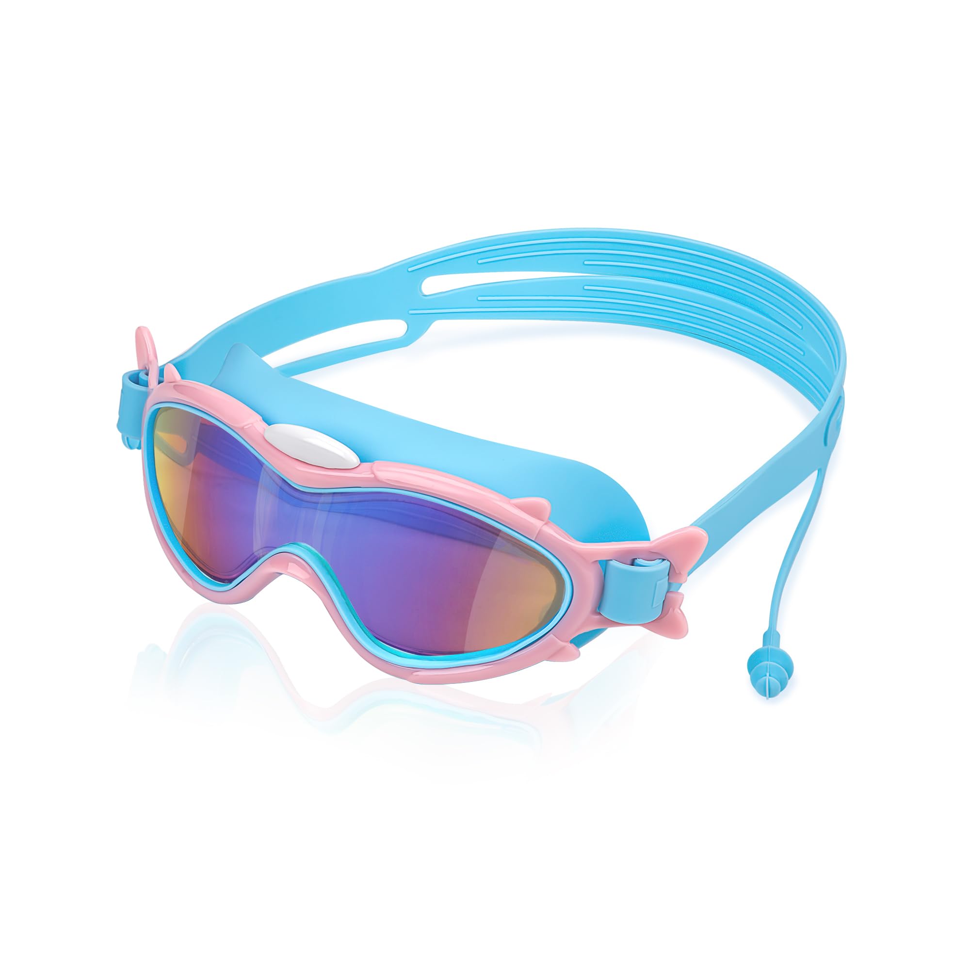 TINGJS Gafas de Natación Niños Anti-Vaho Gafas de Piscina Niños con Gran Angulo de Visión Gafas de Nadar para Niños de 4 a 16 Años