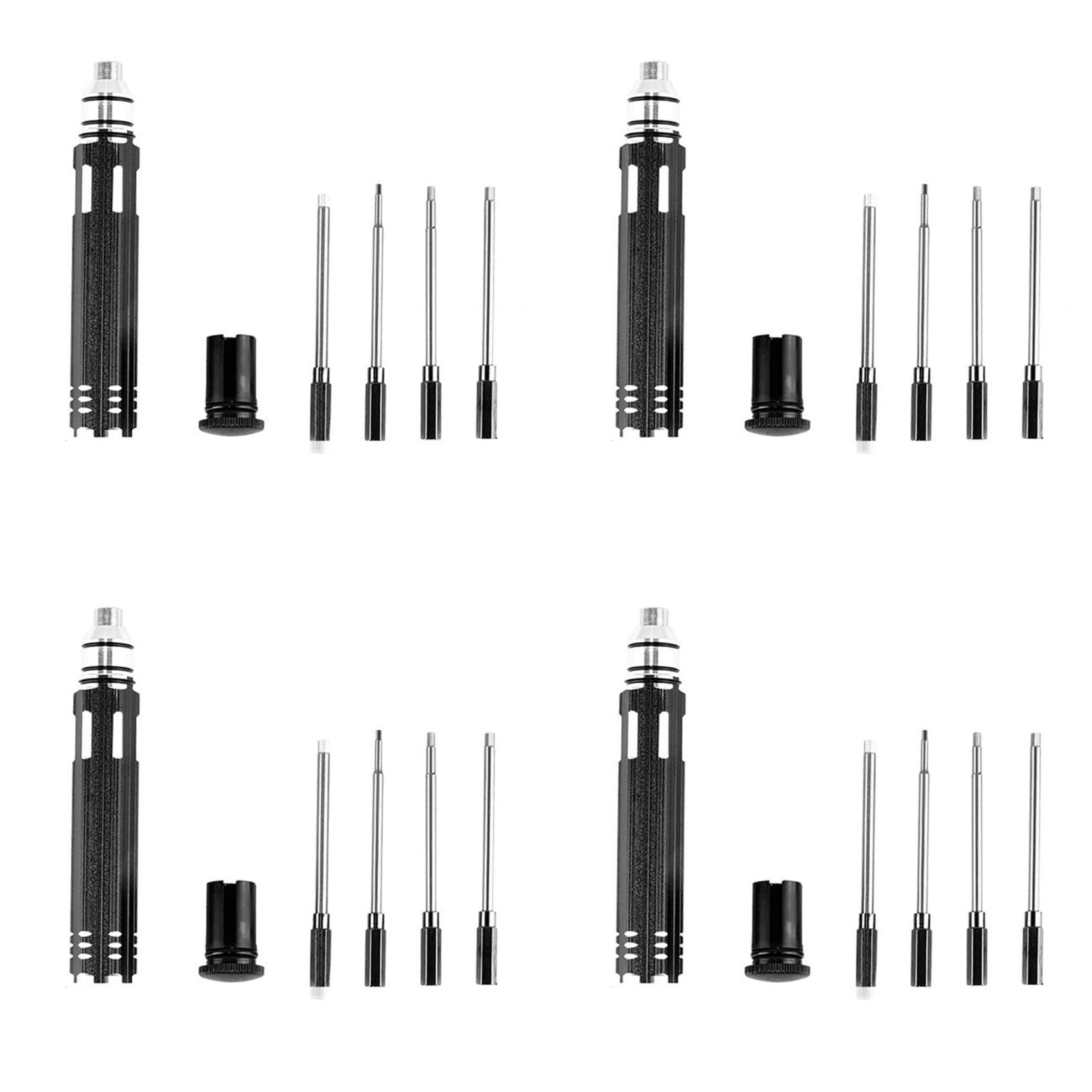 Ctrlzs 4X 4 In 1 Hexagon Socket Screwdriver Set Hex Driver H1.5 H2.0 2.5 H3.0mm Modeling Making Tools For Rc Plane