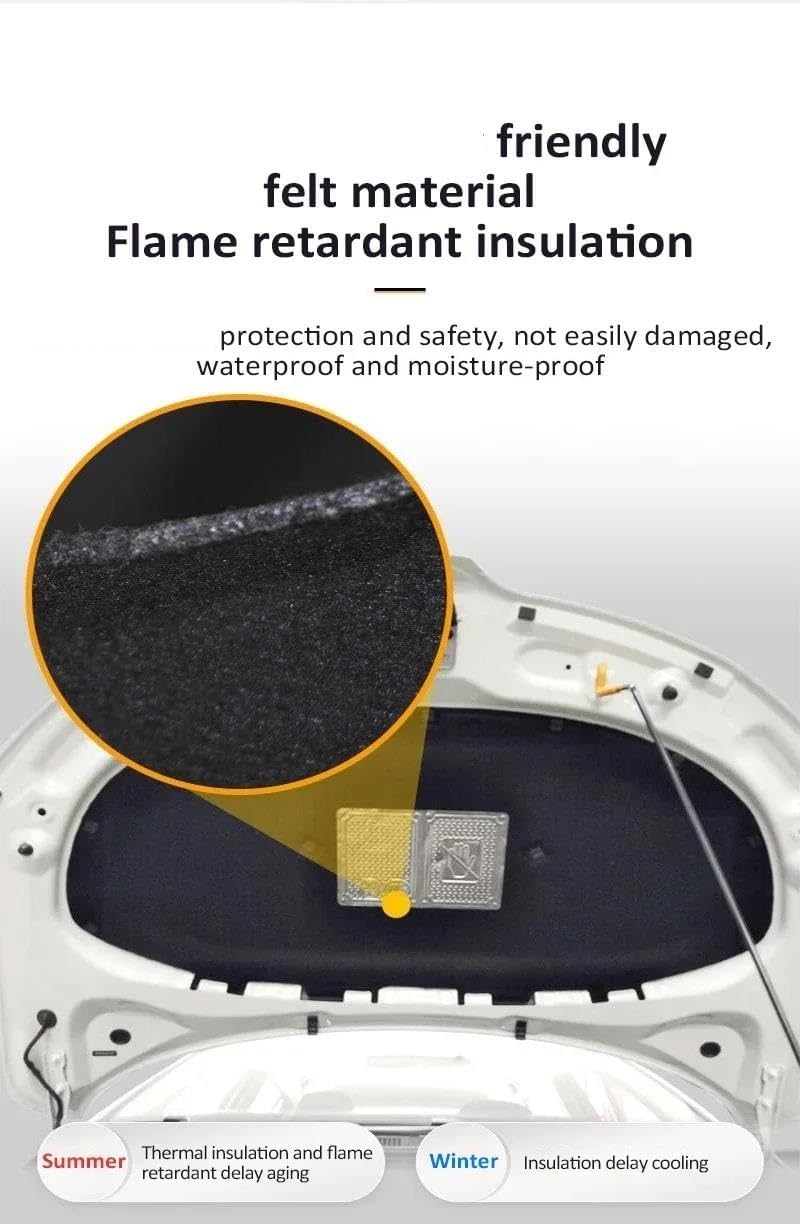 Automobile Insulation for Chevy for Aveo T300 2012-2020 Car Front Engine Hood Pads Sound Insulation Covers Heat Shades