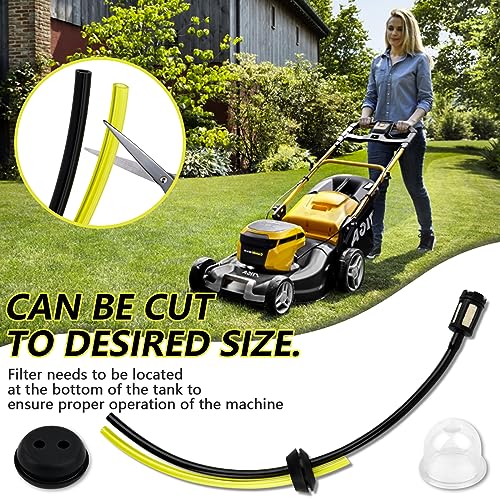 NVIYAM 4 Stück Benzinschlauch Dichtung Rasenmäher Benzinschlauch Motorsense Universal Benzinfilter Kit Universal Strimmer Kraftstoffleitung Benzinfilter Ersatzteile Kit Rasenmäher Kraftstoffleitung