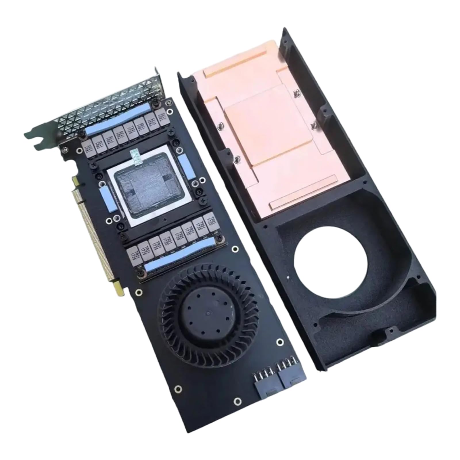 Professioneller SXM2-auf-PCIe-Adapter, SXM2-Kupfer-Lüfter auf PCIE-Adapterkarte, Kühlkörper, GPU-Konverterkarte für V100