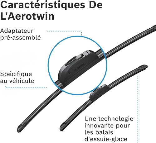 Bosch Aerotwin eAR 653 S - Jeu de 2 Balais d'essuie-glaces, 650 mm / 400 mm - 5
