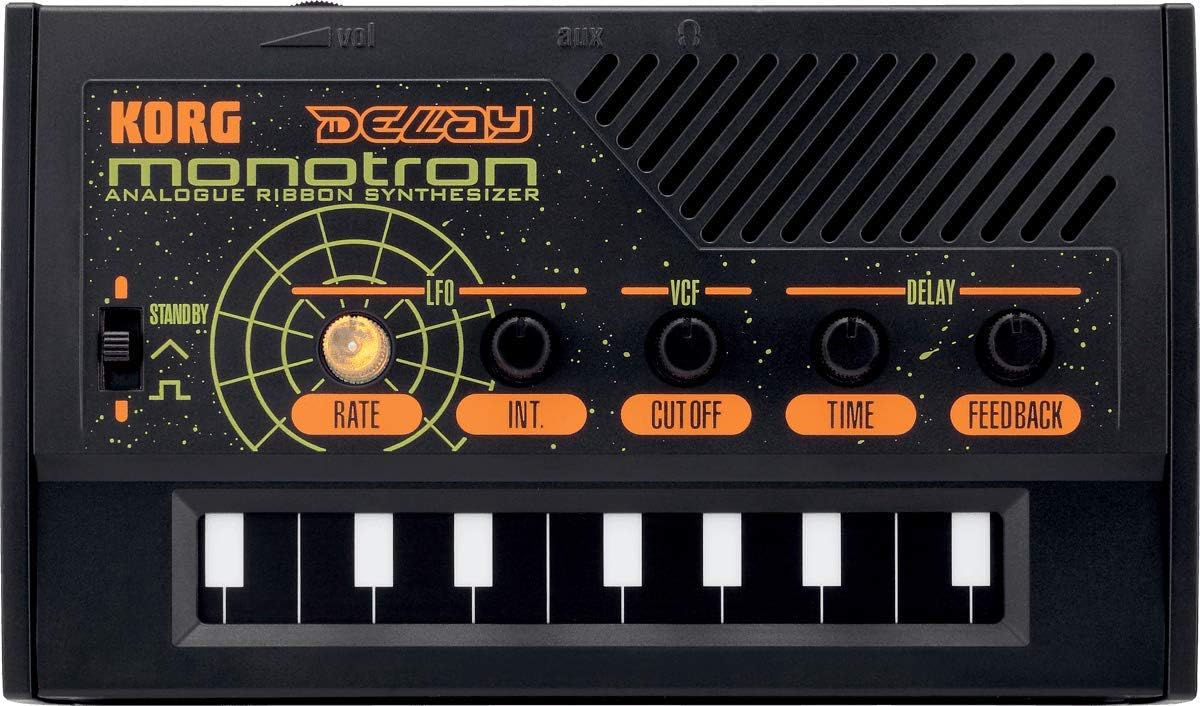 KORG MONOTRON-DL Analog Synthesizer Monotron Delay Palm Size / Simple Layout For Beginners With Built In Speaker / Headphones / Compact Size For Anywhere