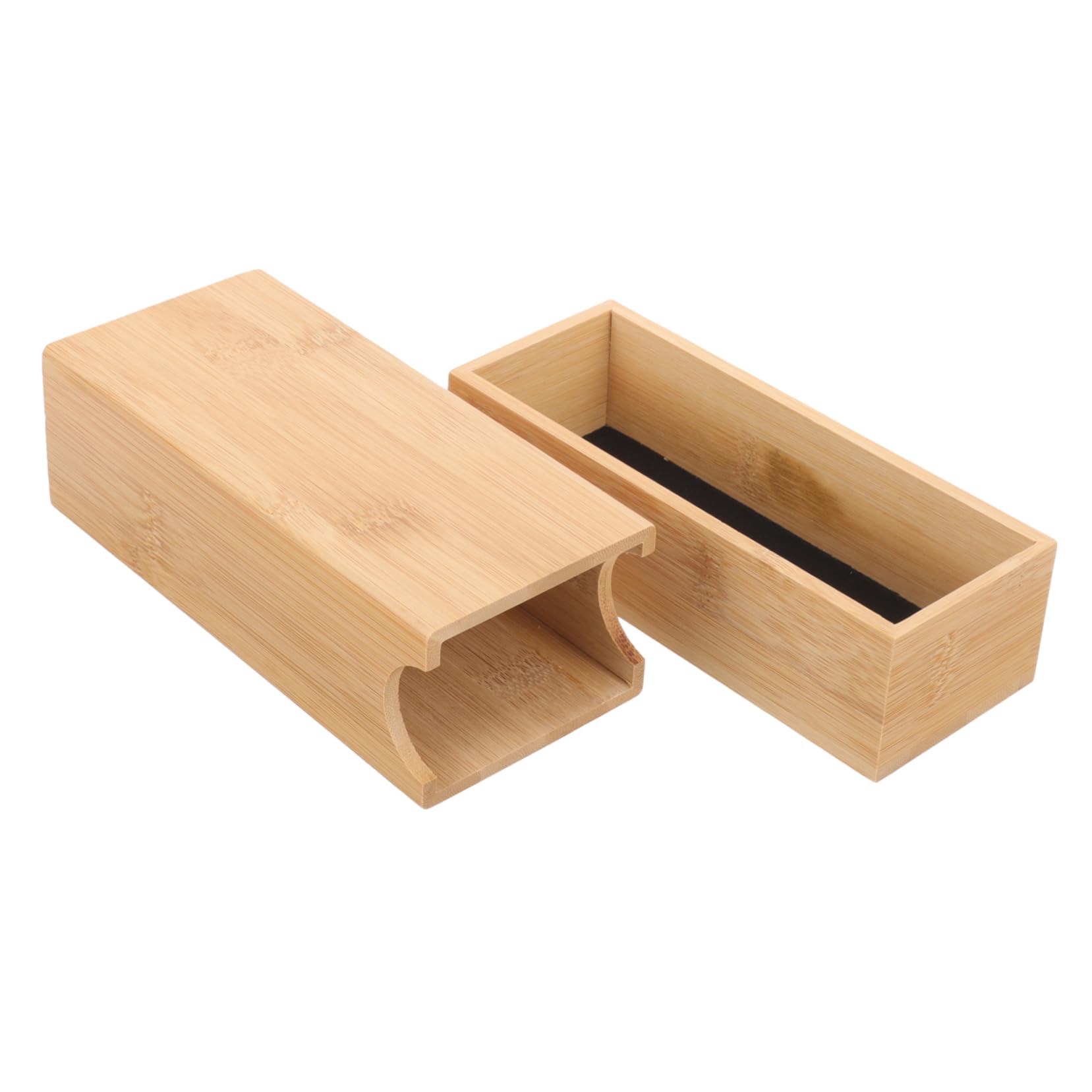 VALICLUD Custodia per occhiali in bambù e legno di grandi dimensioni astuccio sottile per occhiali catena portaocchiali retrò portaocchiali vintage custodia rigida per occhiali da uomo