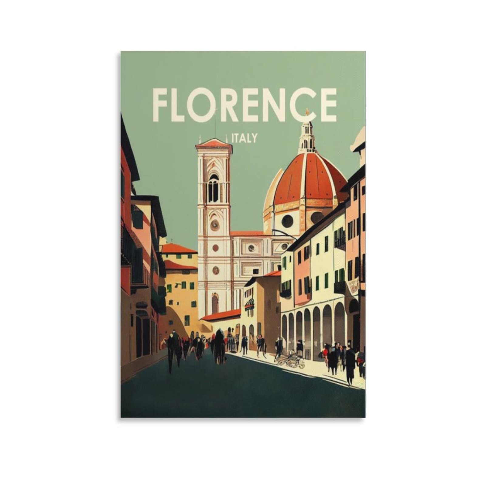 ONOTIO Florence Italy Vintage Travel Posters Landscape 20x30inch(50x75cm) Wall Art Picture Print Canvas Art Poster Modern Family Bedroom Decor Posters
