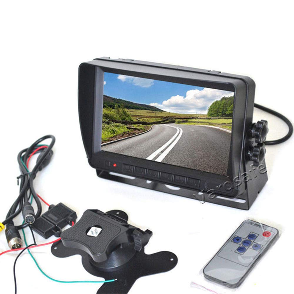 Cámara de respaldo de estacionamiento de doble lente y monitor trasero de 7 pulgadas compatible con Citroen Jumpy/Peugeot Expert/Fiat Scudo/Toyota ProAce
