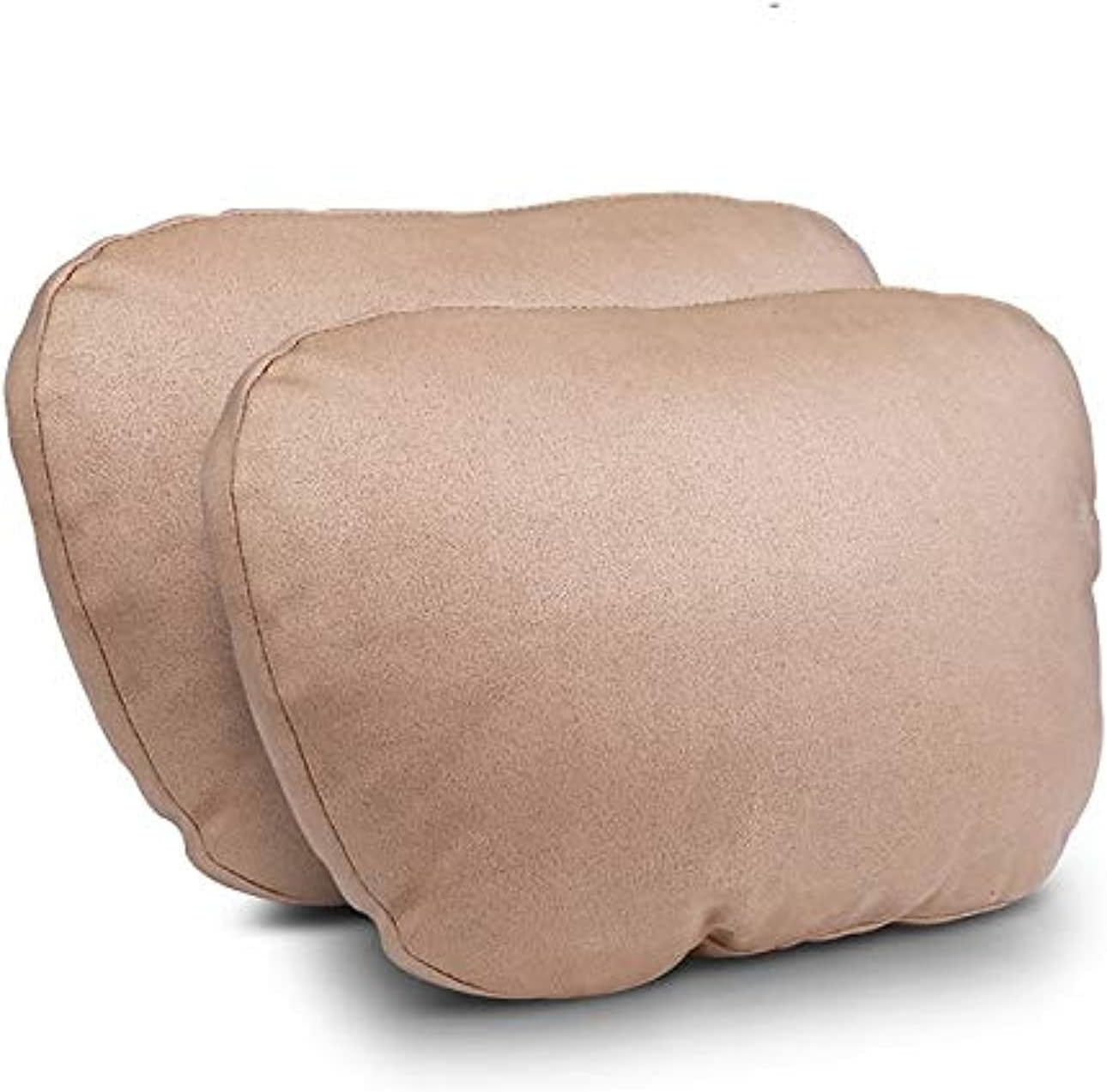 Car Neck Pillow Car Headrest Neck Support Seat Pillow for Maybach Design S Class Soft Universal Adjustable Car Pillows Neck Rest Cushion protect (Color : 2pcs Beige pillow)