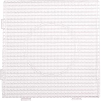 Vaessen Creative 5009-201 Square Pegboard 14.5 x 14.5 cm Expandable Pegboard for Beads Transparent Pin Board for Ironing Beads Pictures Plates