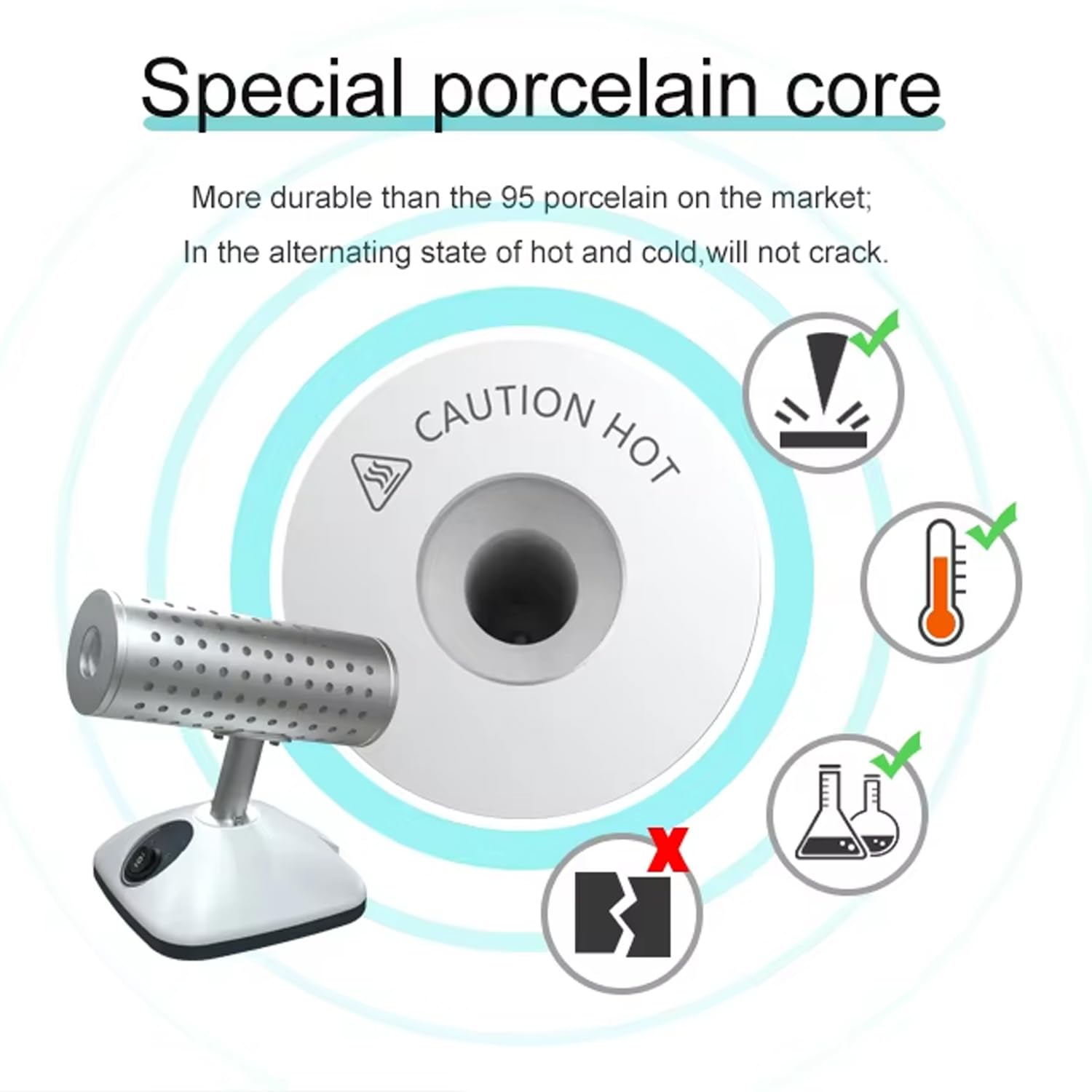 Sterilizzatore a Infrarossi da Laboratorio, Sterilizzatori per Autoclave con Supporto, Doppia Temperatura 400°C/850°C, Sterilizzazione Rapida per Bisturi, Aghi, ANSE di Inoculazione
