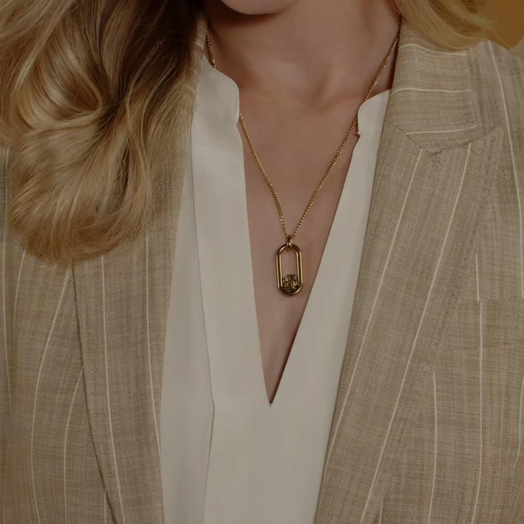 BOSS Jewelry Collar, Pulsera de Cadena o Pendientes para Mujer Colección DOUBLE B SWING en Acero Inoxidable Oro Amarillo