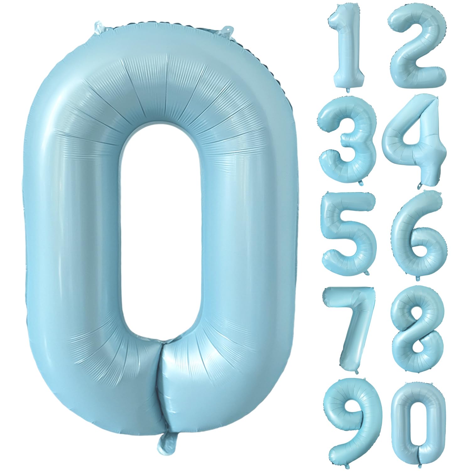 Red 0 balloon 40 Inch Giant Helium Foil Number 0 to 9 Red Balloon Birthday Wedding Party Digital Decorations (Number 0) — view 544
