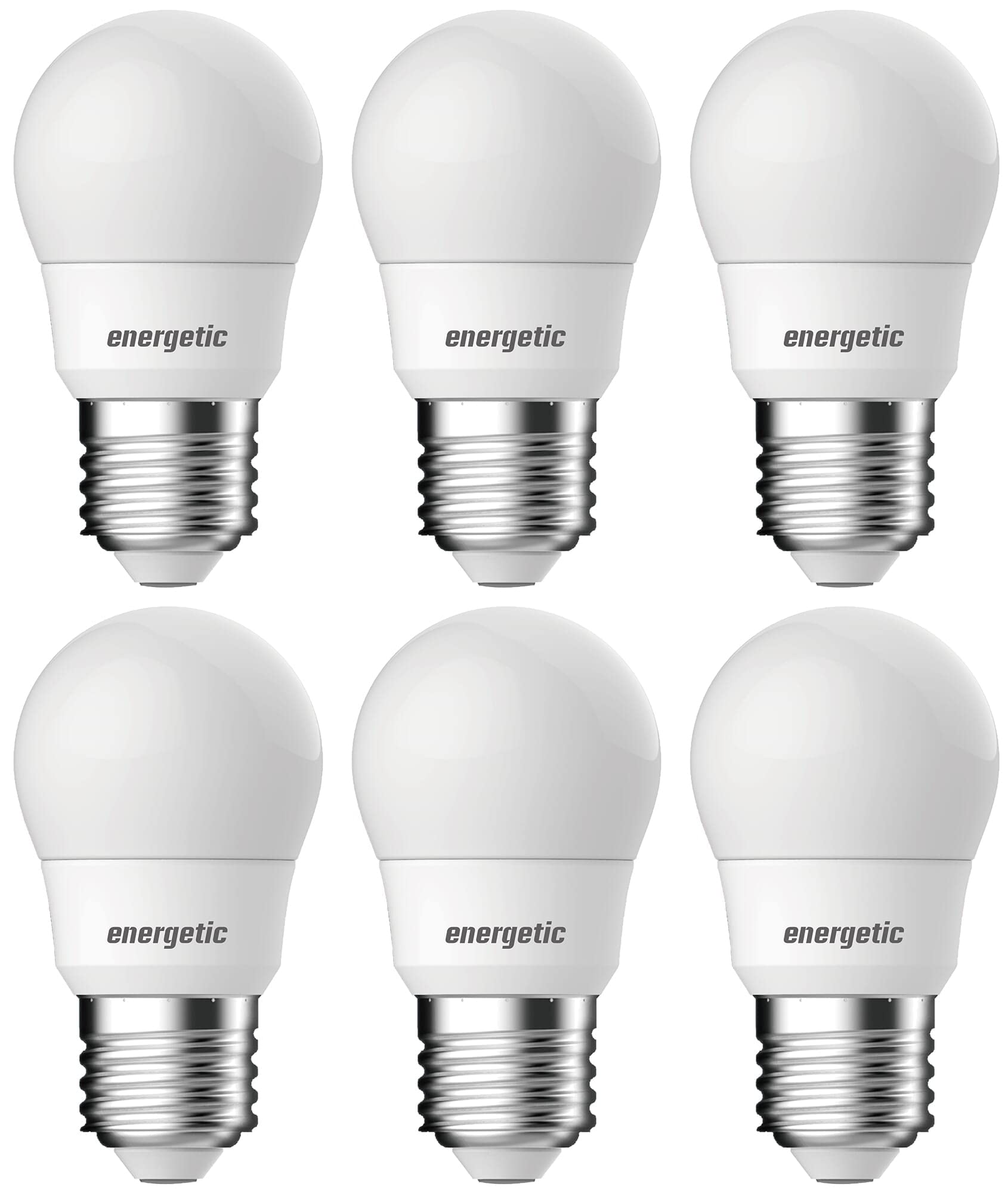 Energetic G45 Mini Globe Frosted LED Light Bulb, E27, 3.6W, 250 Lumens, Warm White 2700K - 6 Pack