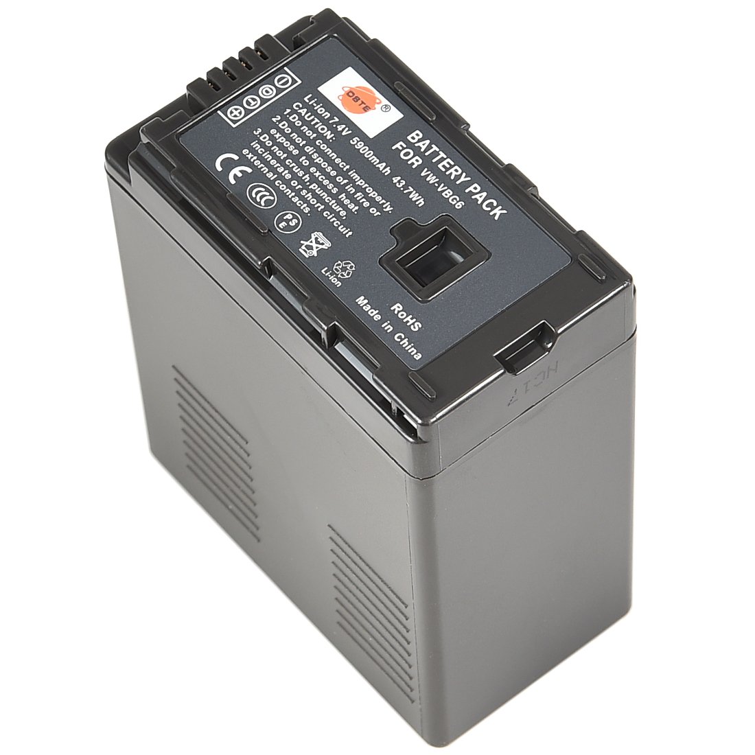 DSTE VW-VBG6 Batería Compatible para Panasonic NV-GS90, PV-GS320, PV-GS500, SDR-H90, SDR-H258, VDR-D50, VDR-D58, VDR-D310, AG-AC7, AG-AF100