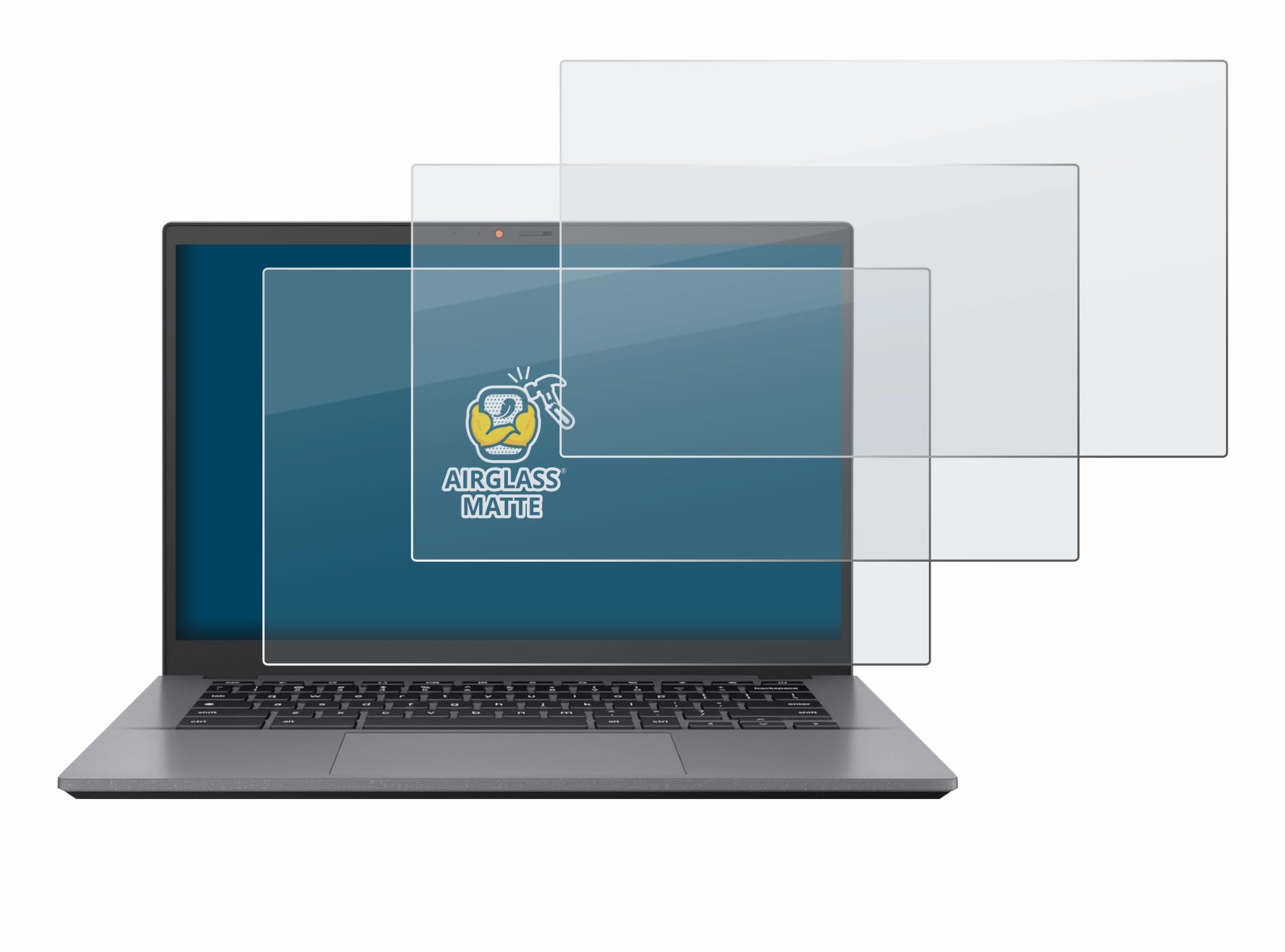 brotect 3 Pezzi Pellicola Vetro per ASUS Chromebook CX3402 | Opaca Protezione Schermo Made in Germany, Anti-Riflesso Durezza 9H Anti-Graffio