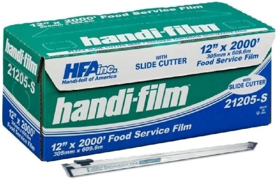 HandiFilm 12"x2000' Plastic Food Service Film Cling Wrap w