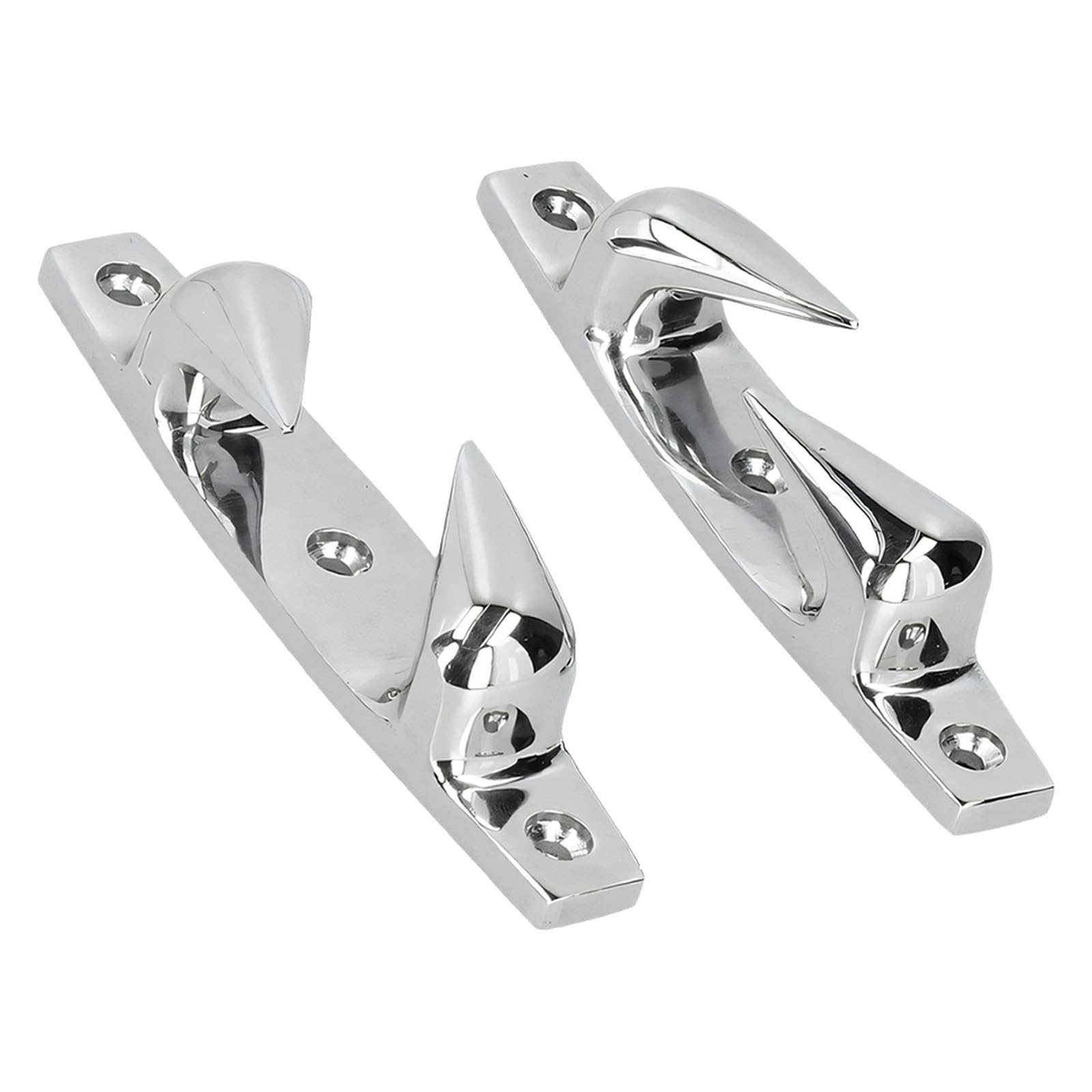 WGDYRP 316 Stainless Steel Skene Chocks Pair, Polished Marine Boat Deck Rope Guide Hardware with Countersunk Mounting Base