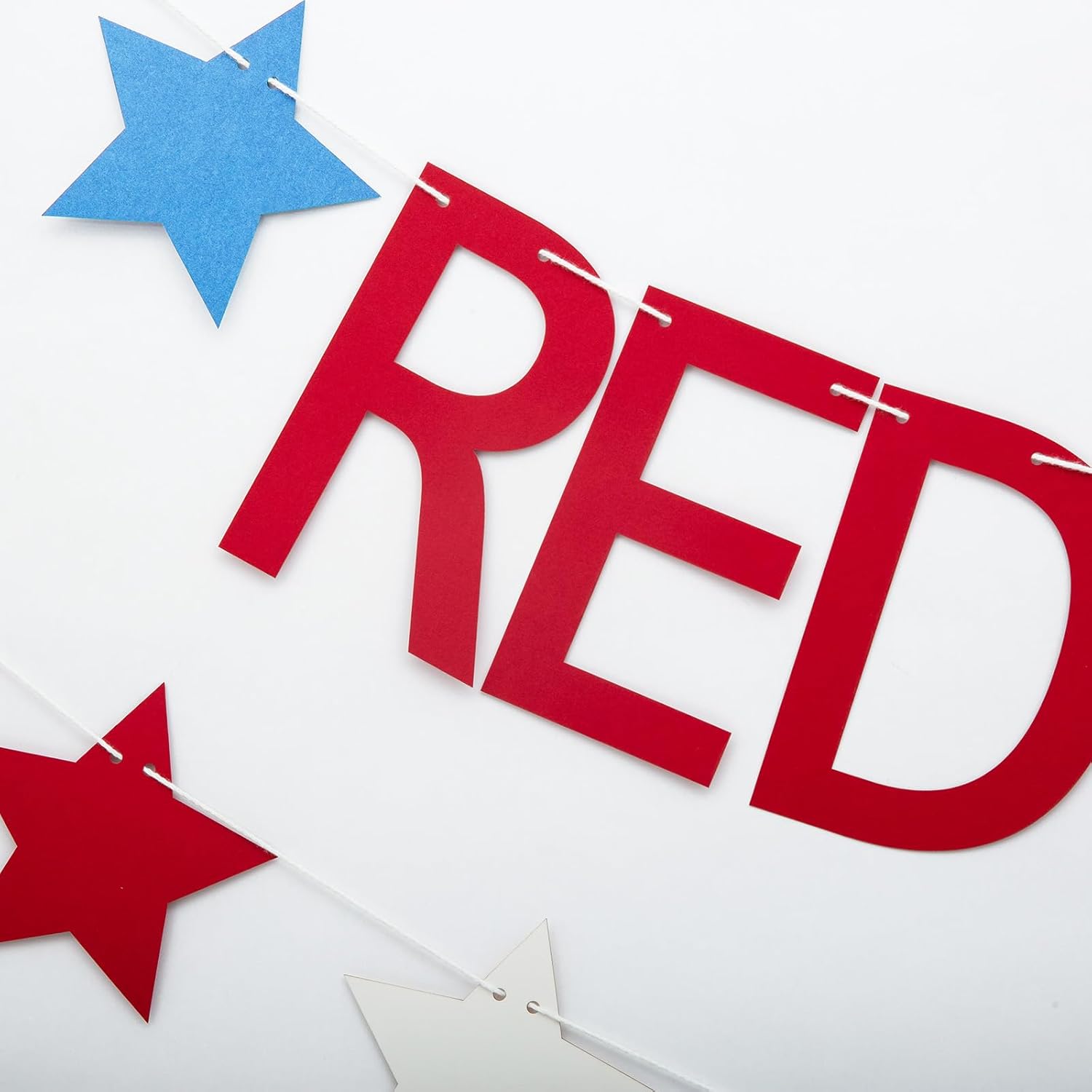 Red White & Due Banner - Patriotic Baby Shower Garland, 4th of July Baby Shower Banner, USA Theme Nursery Decorations, Independence Day Party Backdrop