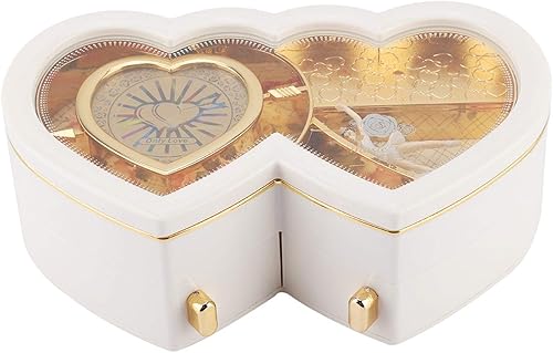 Miniatura 8 de Caja de música de bailarina caja de joyería musical caja de joyería musical de bailarina de doble corazón caja de regalo de música con bola