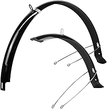 KOMODO Bicycle 700c FULL MUDGUARDS SET 45mm Wide (28-38mm Tyre Size) 37cm Stays Front and Back Bike Fenders