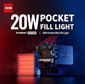 ZHIYUN FIVERAY M20C COMBO 20W RGB撮影用ライト ZHIYUN Fiveray M20C Combo 20W RGB luz de câmera portátil