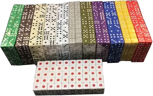 Miniatura 3 de Paquete de 50 dados opacos D6 de seis caras de 0.472 pulgadas (0.472 in), color aleatorio (por lo menos 5 colores)