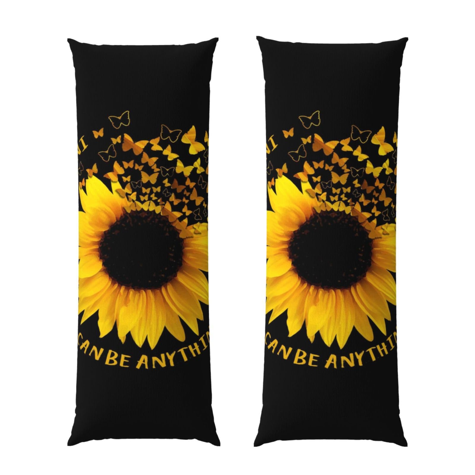 Taie d'oreiller longue papillon et tournesol 50x152 cm pour traversin