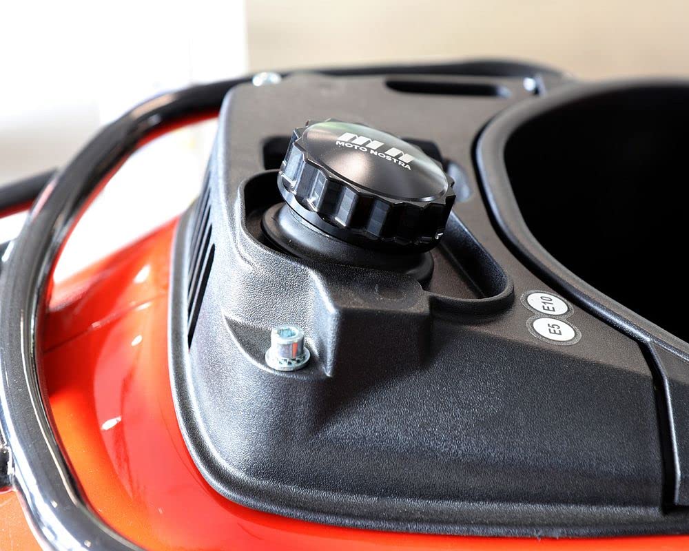 MOTO NOSTRA Tankdeckel CNC schwarz glänzend kompatibel für Vespa GTS 125, 150, 250, 300 HPE, Super Tech, Primavera, IGET, Touring