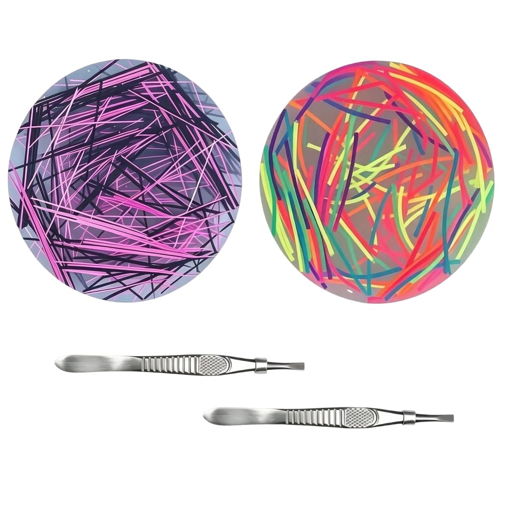 Larfraecy 2 Pcs Picky Pad Sensory for Adults Teens Kids, Skin Picking Fidget Toys with Tweezers , Silicone Fidget Pad Anti Skin Picking Pick Pad - 6cm/2.36in