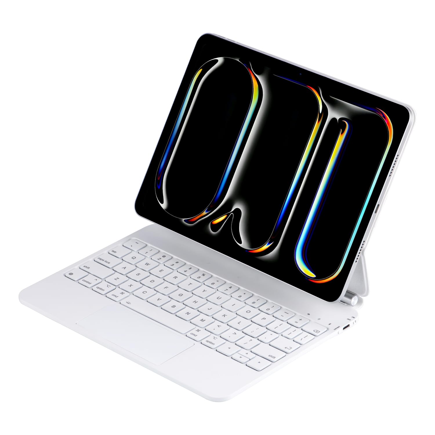 Seagtigau Deutsche QWERTZ-Layout Magic Keyboard Case für iPad Pro 13-Zoll M4 2024 / M5 2025, Magnetische Keyboard Case mit Multi-Touch Trackpad, beleuchtet