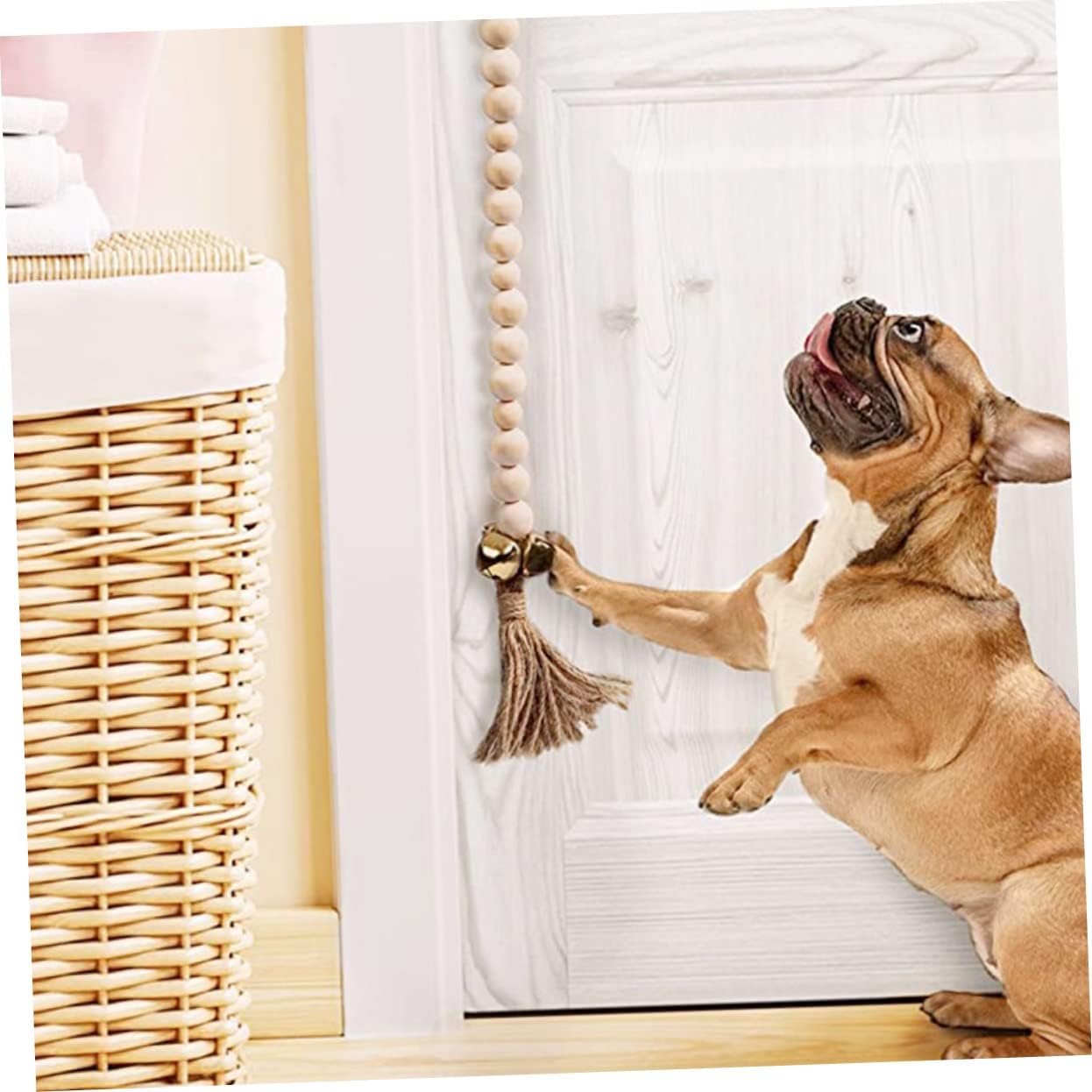 POPETPOP 2pcs Hanging Dog Bells for Training Pet Doorbell Chain Indoor Dog Doorbell Accessories Potty Training Bells for Puppies